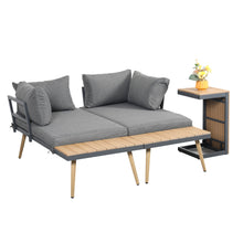 Load image into Gallery viewer, Belmont Metal and Contemporary Poly-Wood Sectional Corner Garden Set