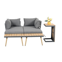 Load image into Gallery viewer, Belmont Metal and Contemporary Poly-Wood Sectional Corner Garden Set