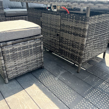 Load image into Gallery viewer, The Croft 8 Seat Corner Gas Firepit Rattan Dining Set