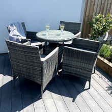 Load image into Gallery viewer, Amazon 5-Piece Rattan Wicker Relaxed Garden Dining Set