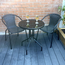 Load image into Gallery viewer, The Bolero 2 Seat Modern Rattan Bistro Set - Black