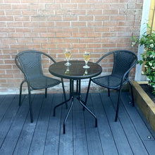 Load image into Gallery viewer, The Bolero 2 Seat Modern Rattan Bistro Set - Black