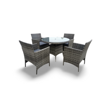 Load image into Gallery viewer, Amazon 5-Piece Rattan Wicker Relaxed Garden Dining Set