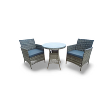 Load image into Gallery viewer, Amazon Wicker Rattan Natural Bistro Set with outdoor cushion