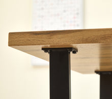 Load image into Gallery viewer, Colorado Oak Dining Table with Industrial Black Legs