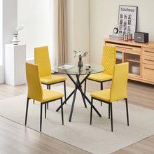 Load image into Gallery viewer, New York Dining Table with 4 Emily Leather Chairs