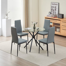 Load image into Gallery viewer, New York Dining Table with 4 Emily Leather Chairs