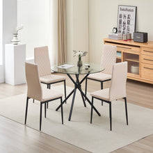 Load image into Gallery viewer, New York Dining Table with 4 Emily Leather Chairs