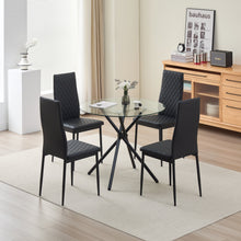 Load image into Gallery viewer, New York Dining Table with 4 Emily Leather Chairs