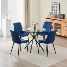 Load image into Gallery viewer, New York Dining Table with 4 Amelia Velvet Chairs