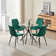 Load image into Gallery viewer, New York Dining Table with 4 Amelia Velvet Chairs