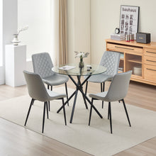 Load image into Gallery viewer, New York Dining Table with 4 Amelia Velvet Chairs