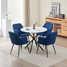 Load image into Gallery viewer, Seattle Dining Table with 4 Charlotte Velvet Chairs