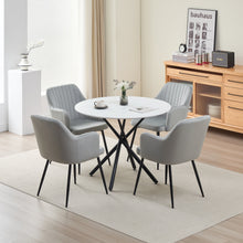 Load image into Gallery viewer, Seattle Dining Table with 4 Charlotte Velvet Chairs