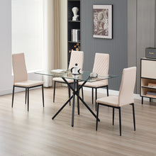 Load image into Gallery viewer, Miami Dining Table with 4 Emily Leather Chairs