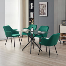 Load image into Gallery viewer, Miami Dining Table with 4 Charlotte Velvet Chairs