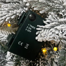 Load image into Gallery viewer, 60cm Premium Mixed branch prelit Snow Flocked Christmas Wreath - with timer