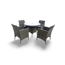 Load image into Gallery viewer, Amazon 5-Piece Rattan Wicker Relaxed Garden Dining Set