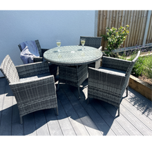 Load image into Gallery viewer, Amazon 5-Piece Rattan Wicker Relaxed Garden Dining Set