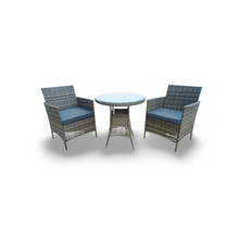 Load image into Gallery viewer, Amazon Wicker Rattan Natural Bistro Set with outdoor cushion