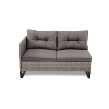 Load image into Gallery viewer, Palma Rattan Corner Fire Pit 4 Seater in Grey