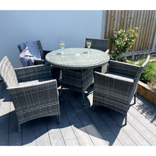 Load image into Gallery viewer, Amazon 5-Piece Rattan Wicker Relaxed Garden Dining Set