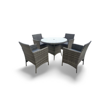 Load image into Gallery viewer, Amazon 5-Piece Rattan Wicker Relaxed Garden Dining Set
