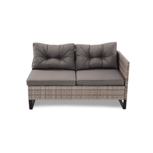 Load image into Gallery viewer, Palma Rattan Corner Fire Pit 4 Seater in Grey