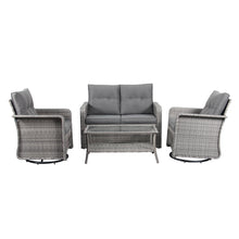 Load image into Gallery viewer, The Leigh 4 Seat Rattan Sofa Lounge Set