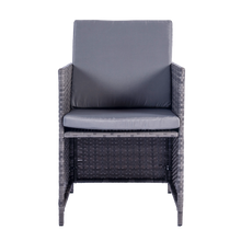 Load image into Gallery viewer, Milano 9 Piece Rattan Cube Dining Set - Grey