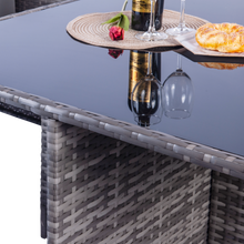 Load image into Gallery viewer, Milano 9 Piece Rattan Cube Dining Set - Grey