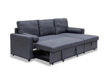 Load image into Gallery viewer, Manhattan Grey 3 Seat Corner Sofa Bed Set - Left or Right