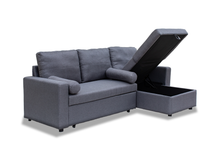 Load image into Gallery viewer, Manhattan Grey 3 Seat Corner Sofa Bed Set - Left or Right