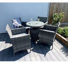 Load image into Gallery viewer, Amazon 5-Piece Rattan Wicker Relaxed Garden Dining Set