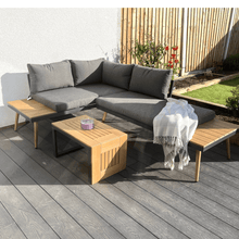 Load image into Gallery viewer, Belmont Metal and Contemporary Poly-Wood Sectional Corner Garden Set