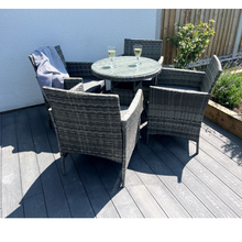 Load image into Gallery viewer, Amazon 5-Piece Rattan Wicker Relaxed Garden Dining Set
