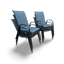 Load image into Gallery viewer, Grey Stacking Garden Dining Chairs