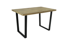 Load image into Gallery viewer, Colorado Oak Dining Table with Industrial Black Legs