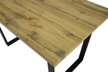 Load image into Gallery viewer, Colorado Oak Dining Table with Industrial Black Legs