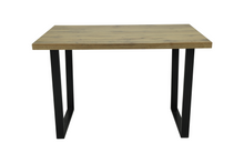 Load image into Gallery viewer, Colorado Oak Dining Table with Industrial Black Legs