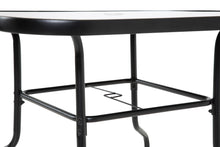 Load image into Gallery viewer, The Lancaster - Black and Grey Metal 4 Seat Garden Dining Set including Parasol