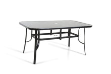 Load image into Gallery viewer, The Rufford - Black and Grey Metal 6 Seat Garden Dining Set