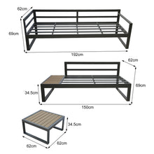 Load image into Gallery viewer, Positano 5 seat outdoor aluminium sofa set with coffee table
