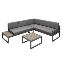 Load image into Gallery viewer, Positano 5 seat outdoor aluminium sofa set with coffee table