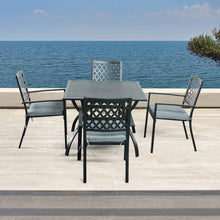 Load image into Gallery viewer, Adlington Diamond 4 Seat Dining Set with grey cushions
