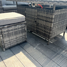 Load image into Gallery viewer, The Croft 8 Seat Corner Gas Firepit Rattan Dining Set
