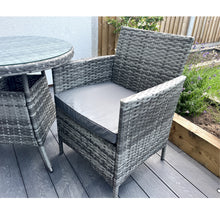 Load image into Gallery viewer, Amazon Wicker Rattan Natural Bistro Set with outdoor cushion
