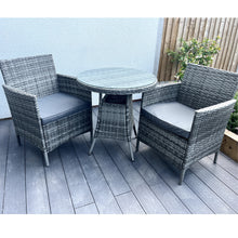 Load image into Gallery viewer, Amazon Wicker Rattan Natural Bistro Set with outdoor cushion
