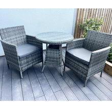 Load image into Gallery viewer, Amazon Wicker Rattan Natural Bistro Set with outdoor cushion

