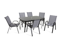 Load image into Gallery viewer, Grey Stacking Garden Dining Chairs
